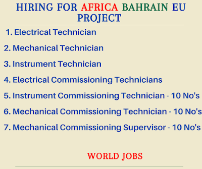 HIRING FOR AFRICA BAHRAIN EU PROJECT
