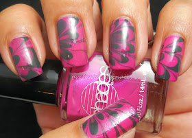 #31DC2013 Watermarble Nails With Barielle Daring Dahlia And Misa Trust Fund