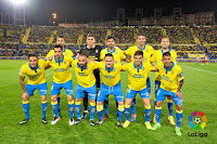 U. D. LAS PALMAS - Las Palmas de Gran Canaria, España - Temporada 2016-17 - David García, Raúl Lizoain, Aythami Artiles, Vicente Gómez y Dani Castellano; David Simón, Hernán, El Zhar, Roque Mesa, Asdrúbal y Jonathan Viera - U. D. LAS PALMAS 0 ATLÉTICO DE MADRID 2 (Koke, Griezmann) - 03/01/2017 - Copa del Rey, octavos de final, partido de ida - Las Palmas de Gran Canaria, estadio de Gran Canaria - Un inofensivo Las Palmas es superado claramente por el Atlético de Madrid