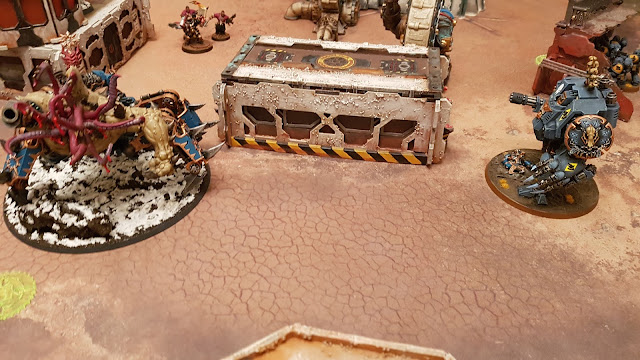 Warhammer 40k battle report - custom Maelstrom of War mission - 1000 points - The Scourged vs Space Wolves.