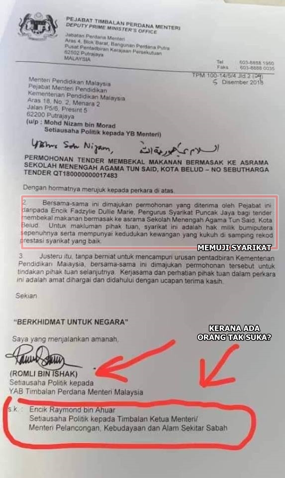 Contoh Surat Sokongan Permohonan Kerja Dari Yb