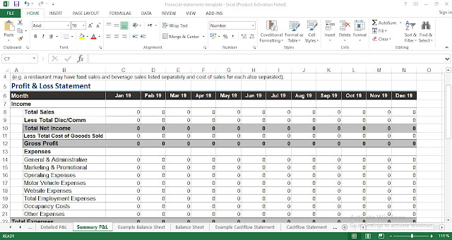 Download Financial Statements Excel Template