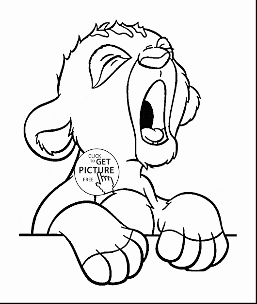 Good Lion Baby Animals Coloring Pages With Simba Coloring Pages