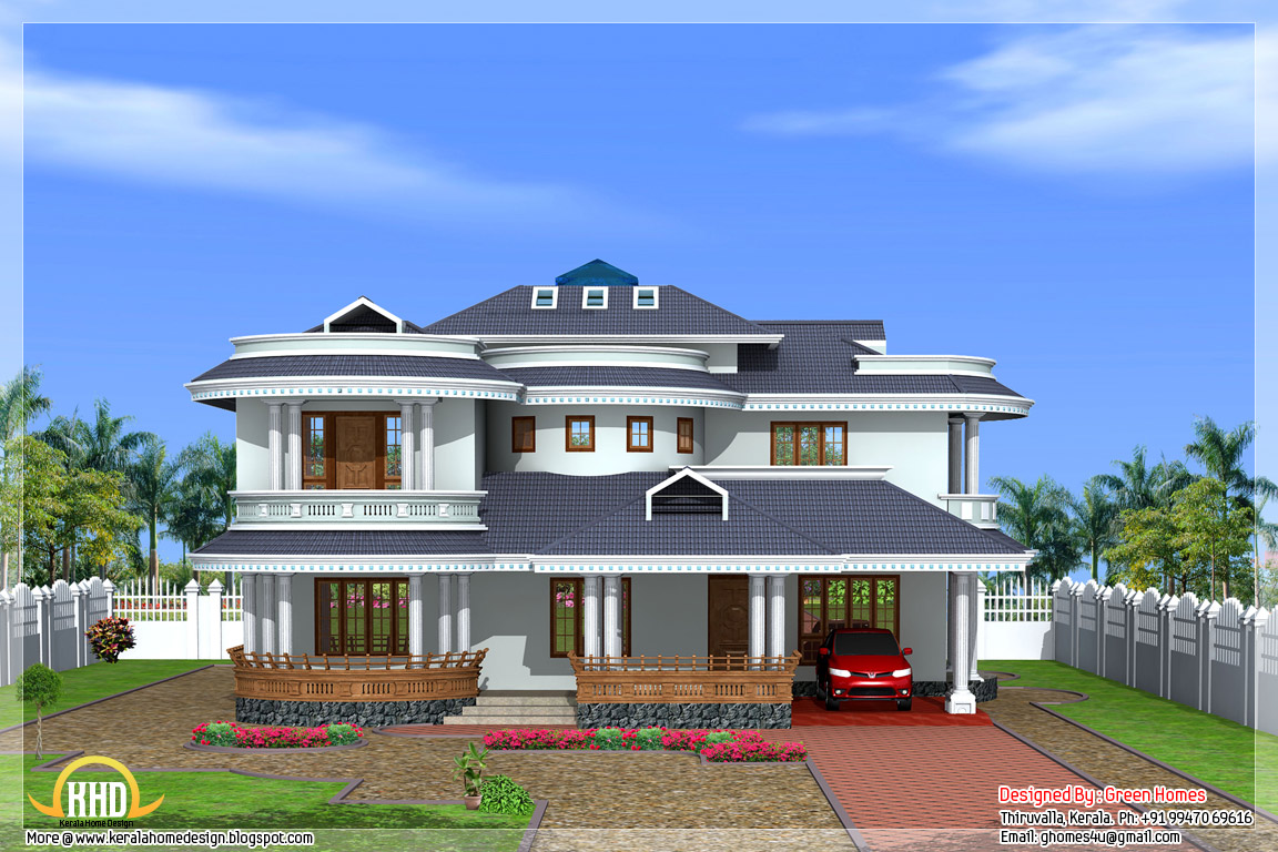 3350 square feet, 4 bedroom Kerala home exterior elevation