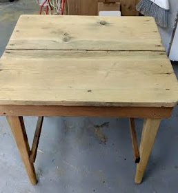 rustic table from a garage sale