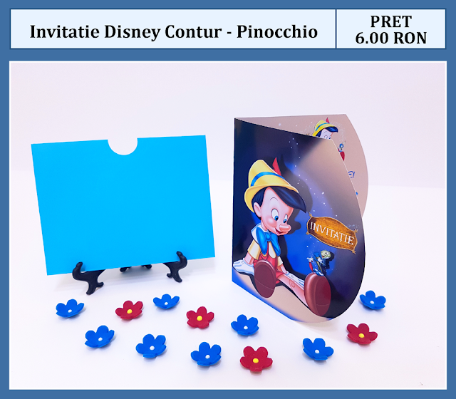 invitatii botez contur Pinochio