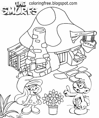 Teenagers clipart cute Smurfette Smurf holding a picnic basket Reporter Smurf coloring book pictures