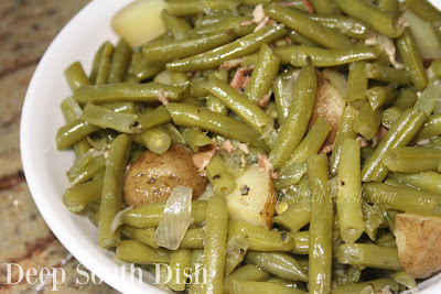 Slow Cooker Green Beans and Potatoes - My Turn for Us