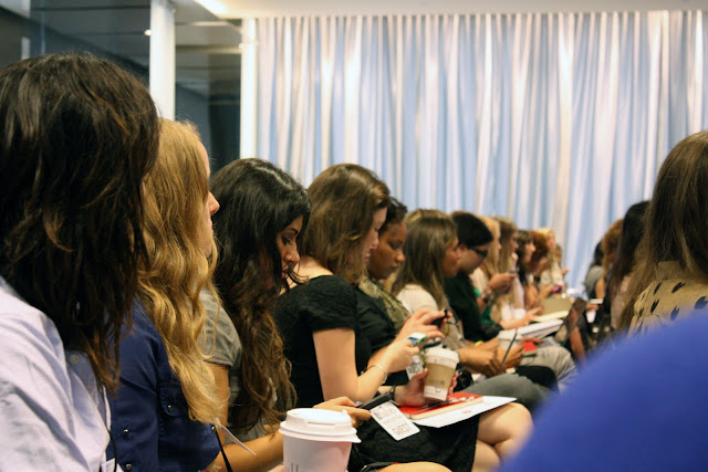 Attendees glued to their Twitter streams during Lucky FABB panels