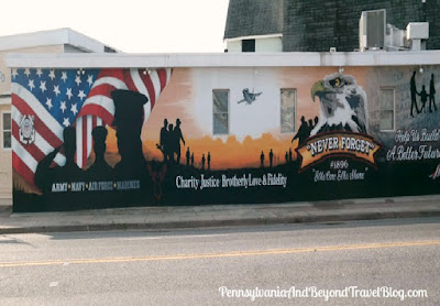 We Will Never Forget Military Heroes Street Art in North Wildwood, New Jersey