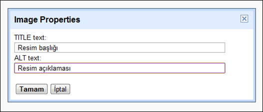 Görseller İçin Title Ve Alt Etiketi