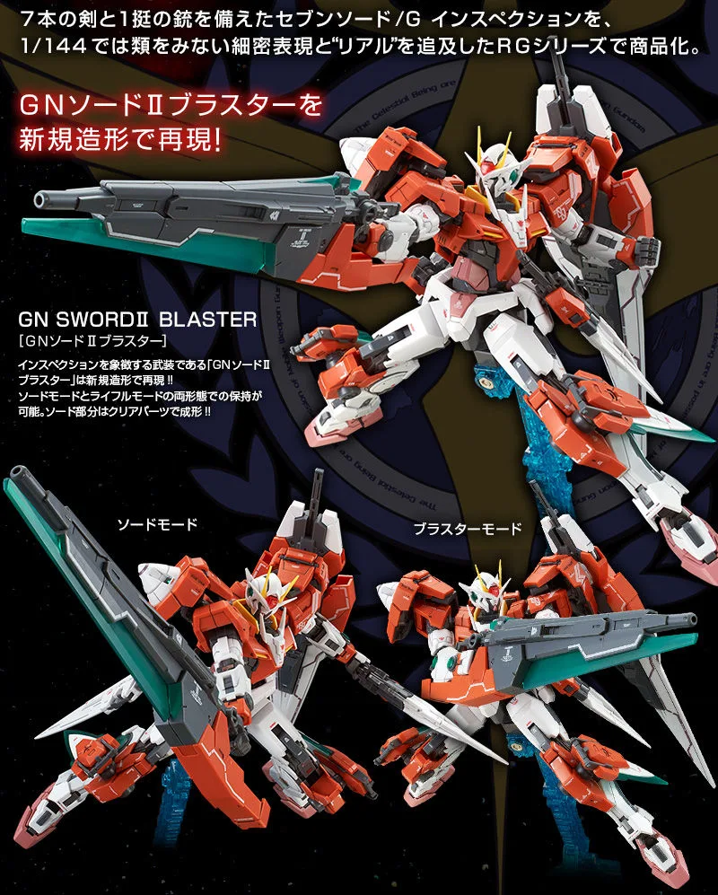 P-Bandai: RG 1/144 00 Gundam Seven Sword/G Inspection Colors