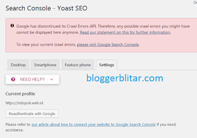 Search console Yoast