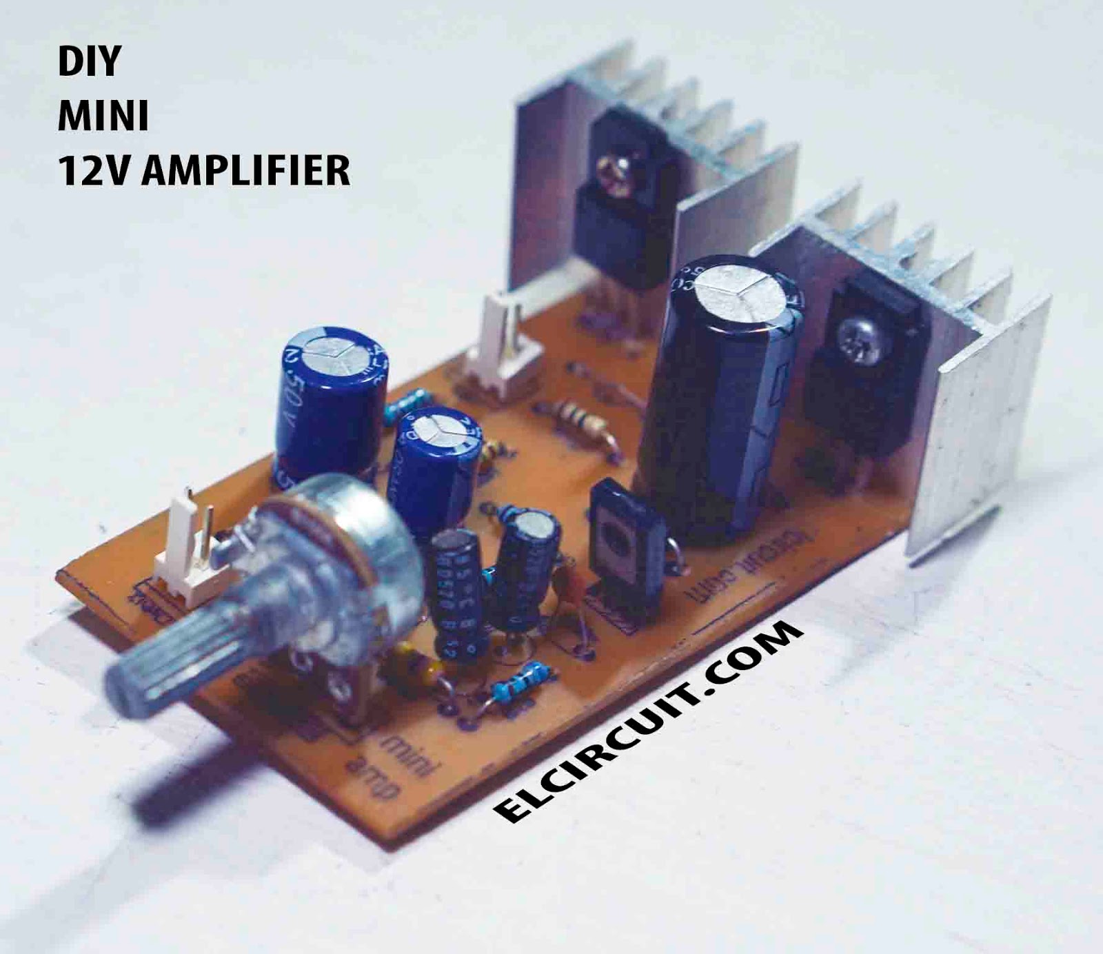 DIY Mini 12Volt Power Amplifier Electronic Circuit 