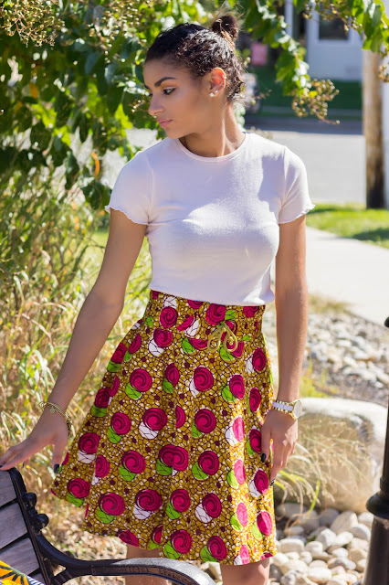  AKETESIA High Waisted Flare skirt