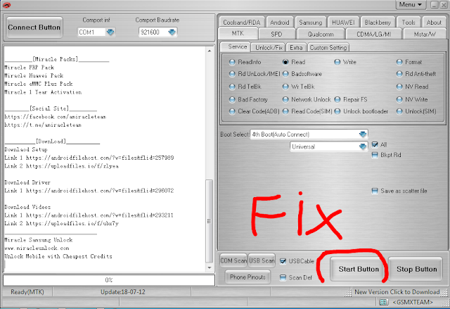 Miracle Thunder 2.82 Start Button Fix 100% Working