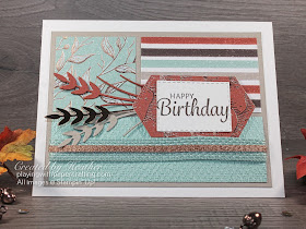 colour blocked birthday card with gilded autumn dsp