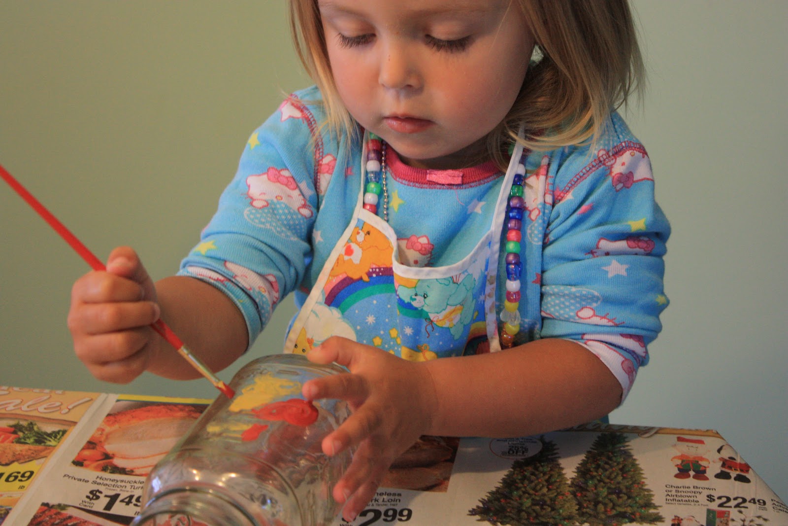 Painting kids Glass on glass painting
