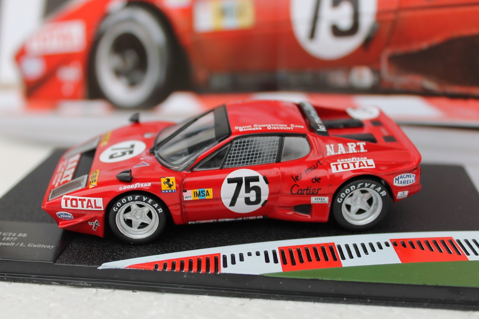 1977 43 FERRARI+365+GT4+BB NART 24h+Le+Mans F