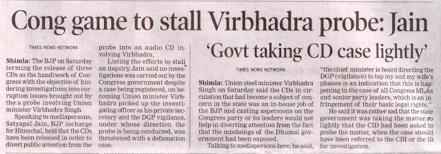 Cong game to stall Virbhadra probe: Satya Pal Jain