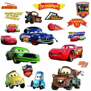 Disney Pixar Cars Toys - RoomMates RMK1520SCS Disney Pixar Cars Piston Cup Champs Peel & Stick Wall Decal