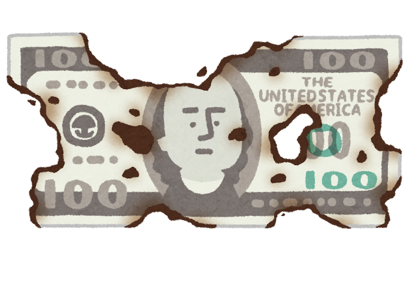 焦げたお金のイラスト ドル かわいいフリー素材集 いらすとや 焦げたお金のイラスト ドル かわいいフリー素材集 いらすとや