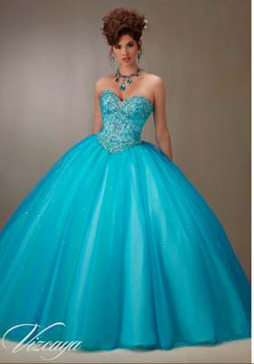 Vestidos de 15 Años Azul Turquesa para quinceañeras