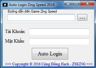 Auto Login Zing Speed 2016