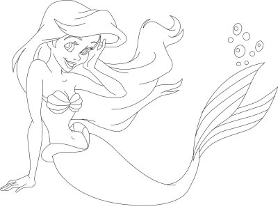 free kids coloring little mermaid im pretty