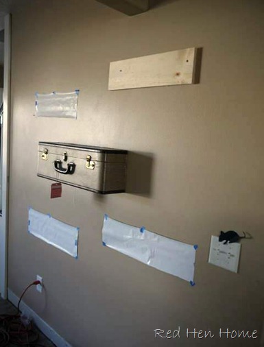 vintage suitcase shelf shelves