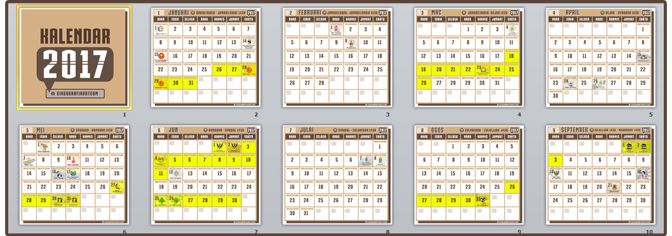 Kalendar 2017 by Cikgugrafik  KOLEKSI GRAFIK UNTUK GURU