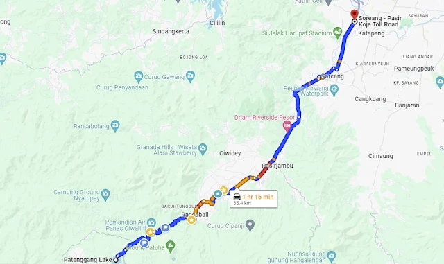 Rute dari Tol Soroja Soreang ke Situ Patenggang Ciwidey