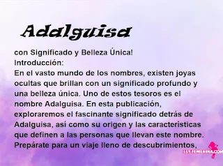 significado del nombre Adalguisa