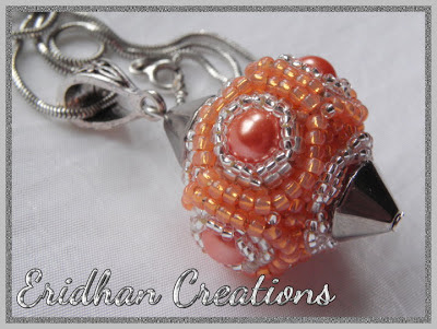 beaded bead pendant