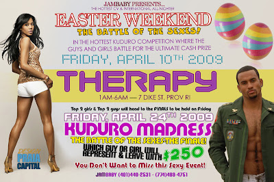 Therapy - Easter Weekend, Kuduro Madness - Battle of the Sexes