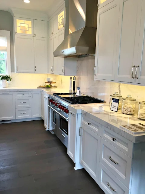 upper cabinets with glass doors