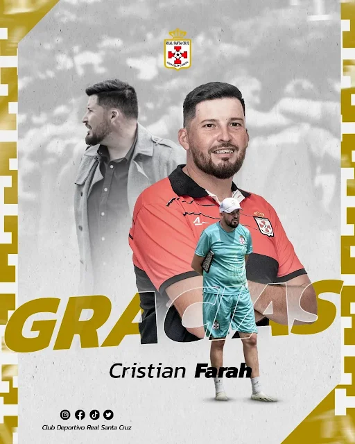 El Club Real Santa Cruz agradece al profesor Cristian “Tutú” Farah