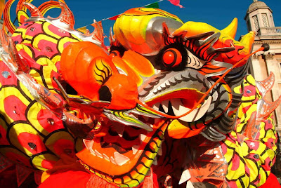 colourful dragon Chinese New Year