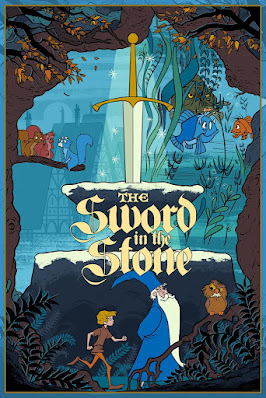 Disney’s The Sword in the Stone Giclee Print by Matt Griffin x Bottleneck Gallery