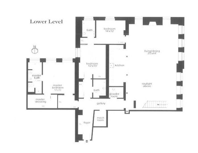 lower level floor plan