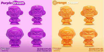 San Diego Comic-Con 2022 Exclusive Hyperactive Monkey and Friends Sofubi Mini Figures by Jerome Lu – Purple Dreams & Orange Cream Colorways
