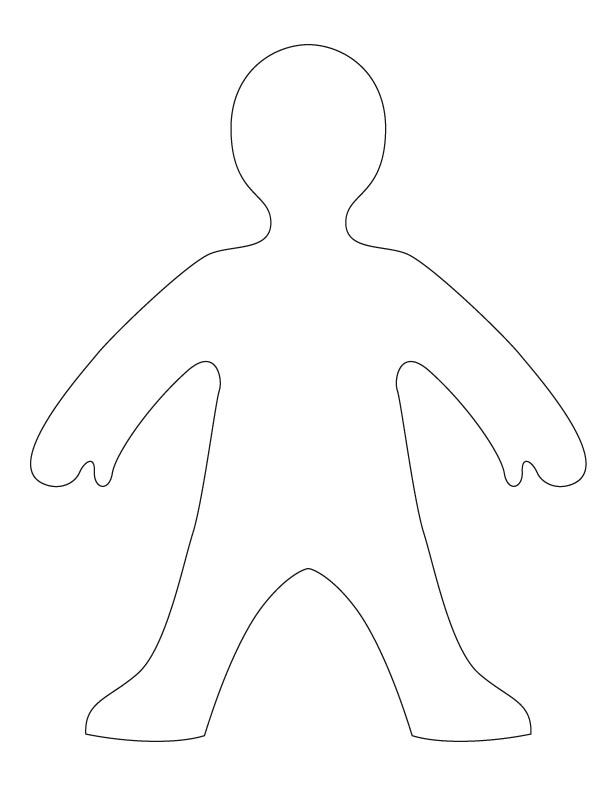 Body outline for kids Activities for Children Body template