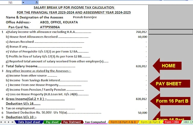 Auto Calculate Income Tax Calculator All in One