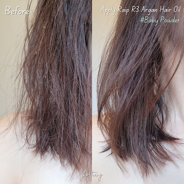 review raip r3 argan hair oil treatment chortuang