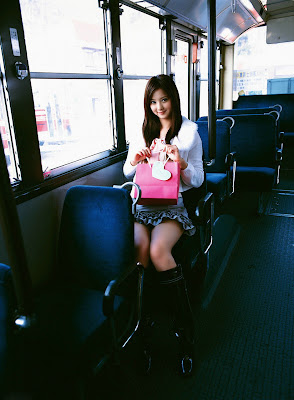 Japanese Cute Model Nozomi Sasaki On Public Bus