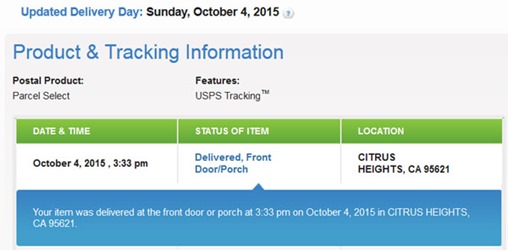 USPS notificaiton