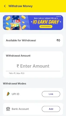 withdraw earnings from zupee app