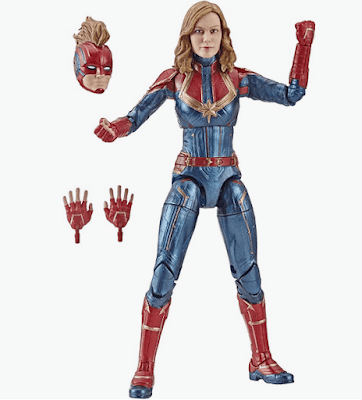 Marvel Captain Marvel 6-inch Legends Captain in Costume Figure for Collectors, Kids, and Fans