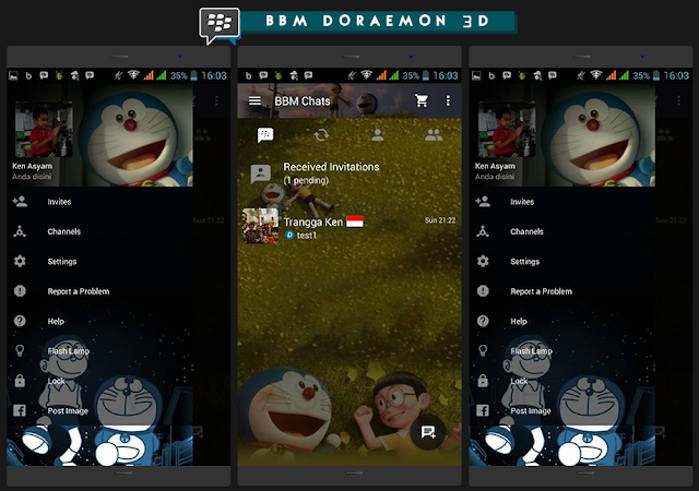 BBM MOD Doraemon 3D Stand by Me v2.10.0.31 APK