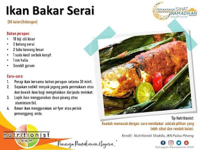 menu berbuka puasa dan sahur simple ikan bakar